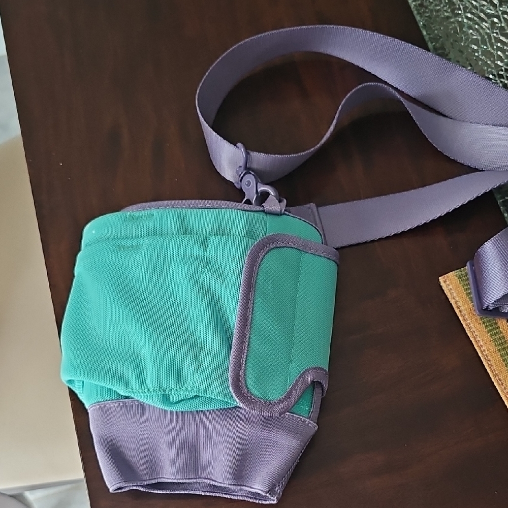 Teal and Purple Crossbody Water Bottle Holder